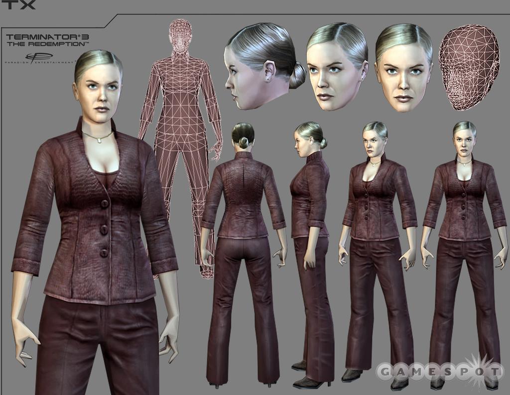 Yep, Kristanna Loken was scanned in order to create the T-X character model, too.