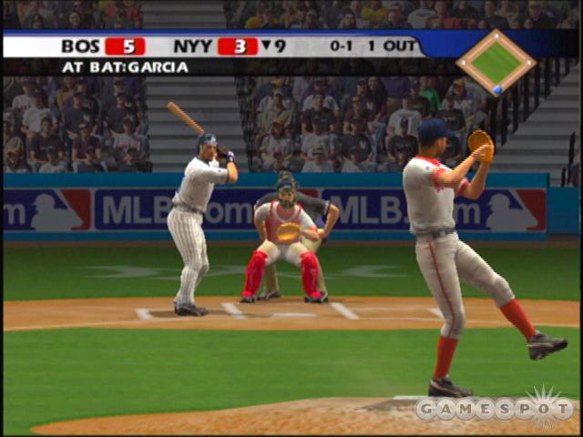 The basic pitching view uses a broadcast-style camera, but you can change this in the options.