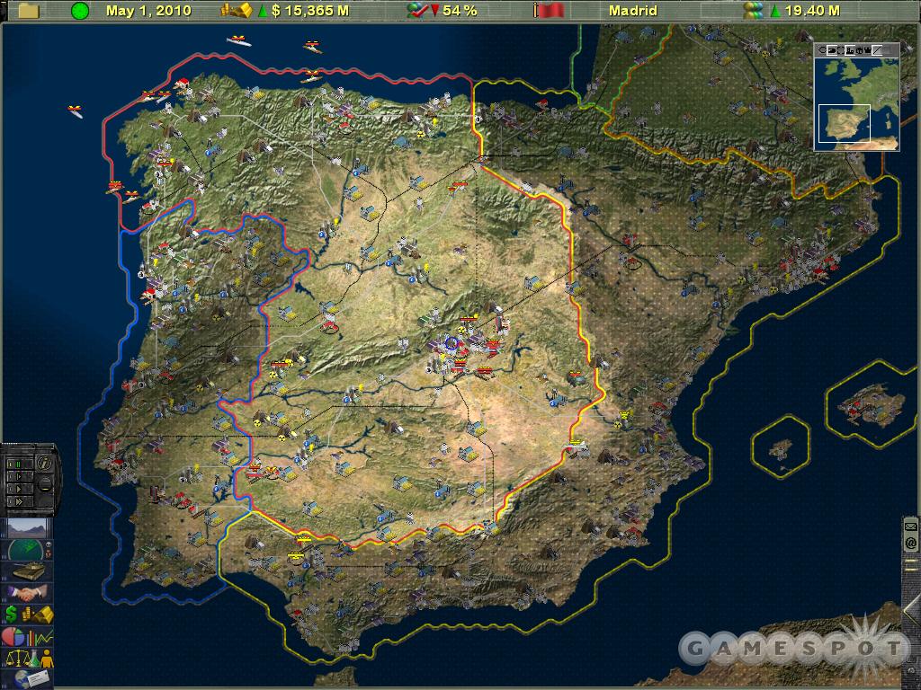 You can create virtually any conflict. Here, Madrid wars against the rest of Spain.