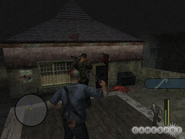 Manhunt combines stealth action gameplay with pure shooting mayhem, so you'll quickly lose track of the body count.