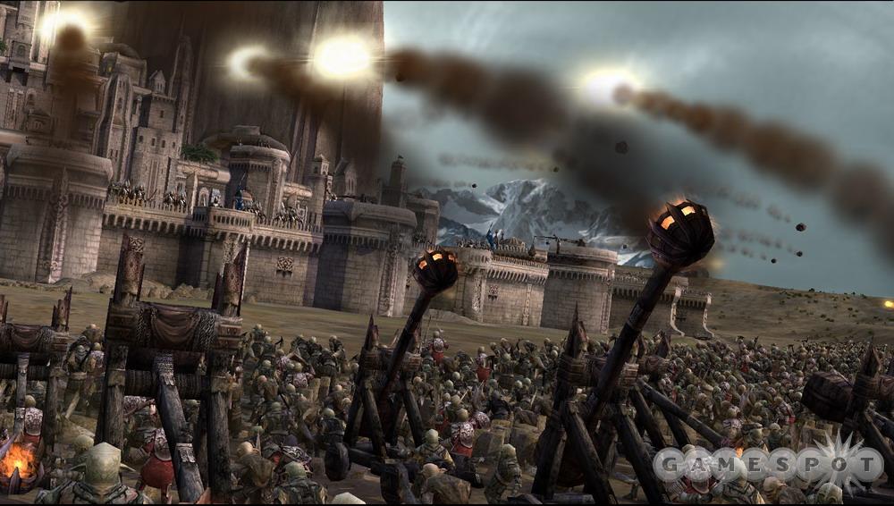 The legions of Mordor lay fiery siege to Gondor's capital, Minas Tirith.