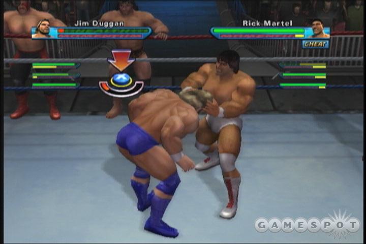 Though the wrestler models are much improved in this year's game, Showdown suffers from a number of serious animation glitches that break up the game's action.
