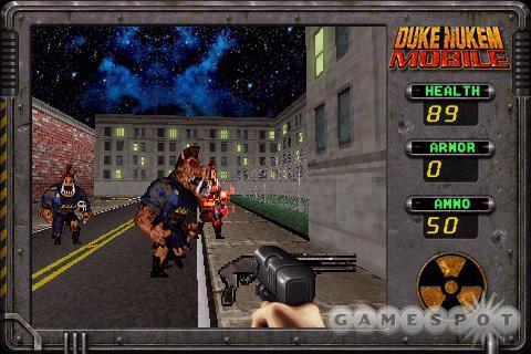 Duke Nukem may not run as fast as Doom II does on the Zodiac, but it looks a heck of a lot better.