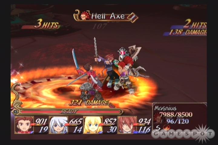 Magnius is strong against fire, so Genis’ fire Techs won’t be very effective. Do as we say, not as we do!