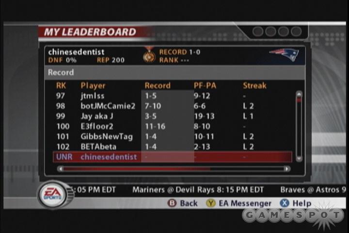 Madden NFL 2005 is online for both the PS2 and Xbox, and league play will be included on both.