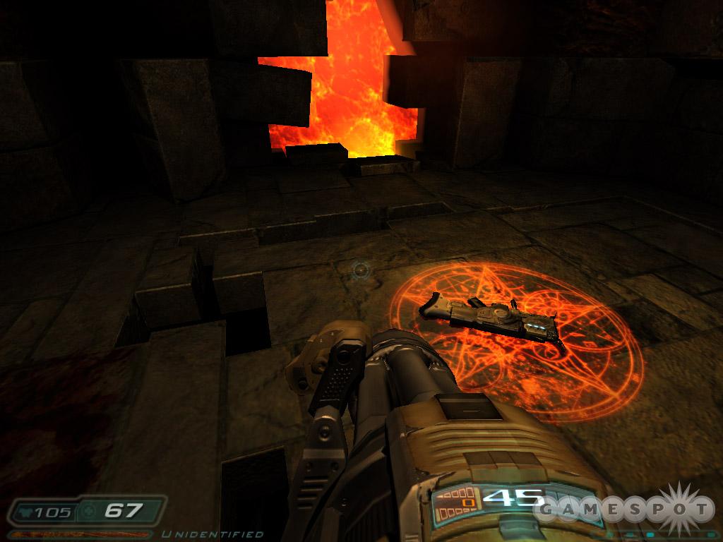 Find the plasma gun; grabbing the weapon triggers a new sequence.