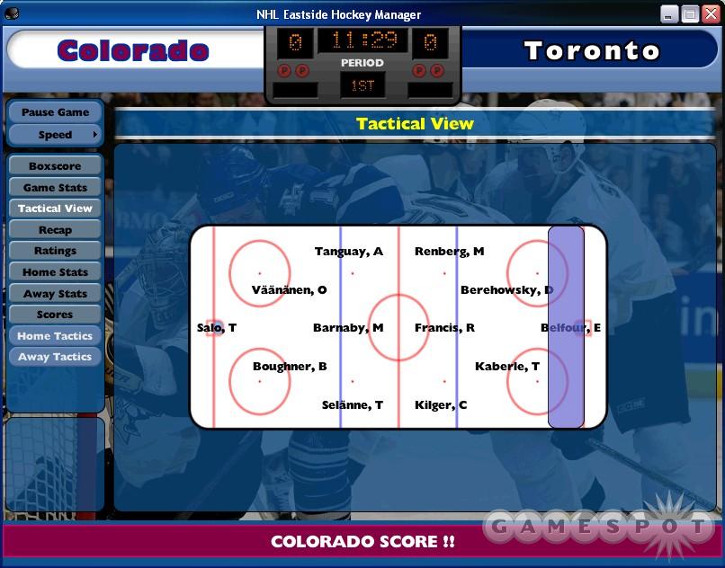 Each player is rated in more than two dozen categories, and the information screens are also attractively designed.