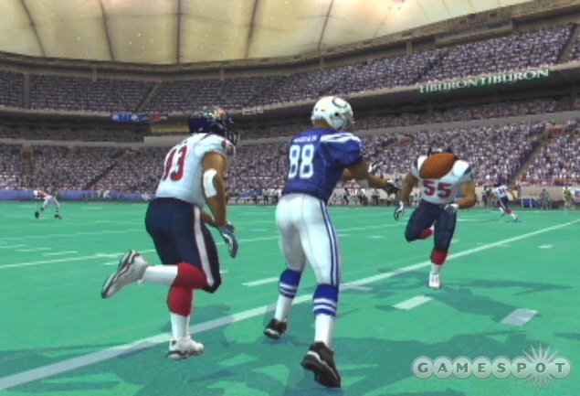 The Colts’ Marvin Harrison is one of the top receivers in the game--he’s got great hands with the 99 catch rating.
