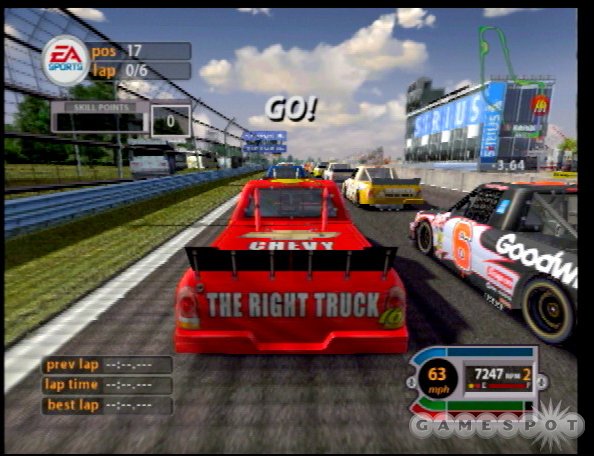 NASCAR 2005 includes the Nextel Series, the Busch Series, the Craftsman Truck Series, and the Featherlite Modified Series.
