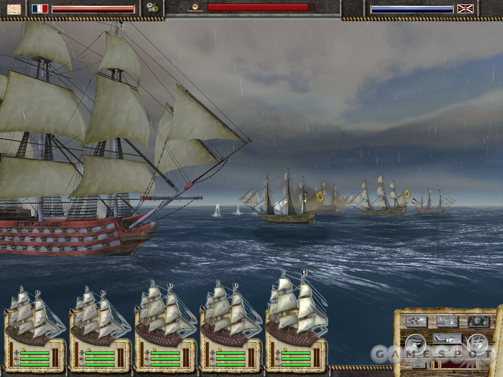 The game also features beautiful naval battles.
