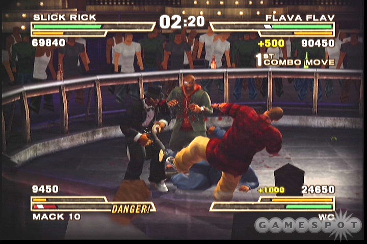 There are more than a few different fights to choose from in Fight for NY, including the always amusing subway match.