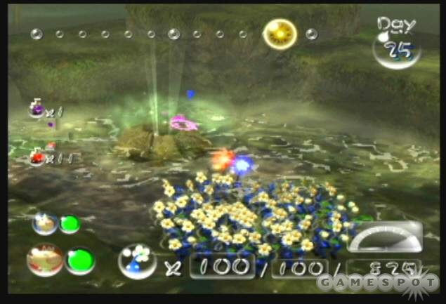 Only blue pikmin can reach the entrance to the Submerged Castle.