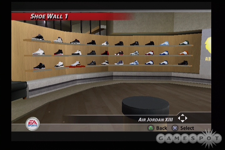 The NBA Store makes an appearance in Live 2005, with unlockable jerseys and other extras.