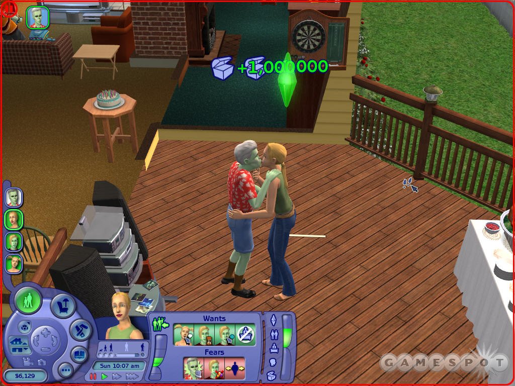 When two Family Sims are married or joined, you can often match up their romantic interactions with their mutual Wants.