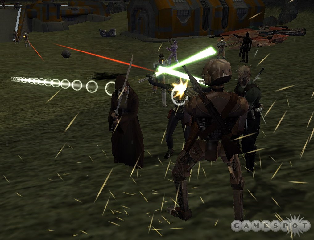 Your Jedi has lost all Force powers, which directly ties into the gameplay system for KOTOR II.