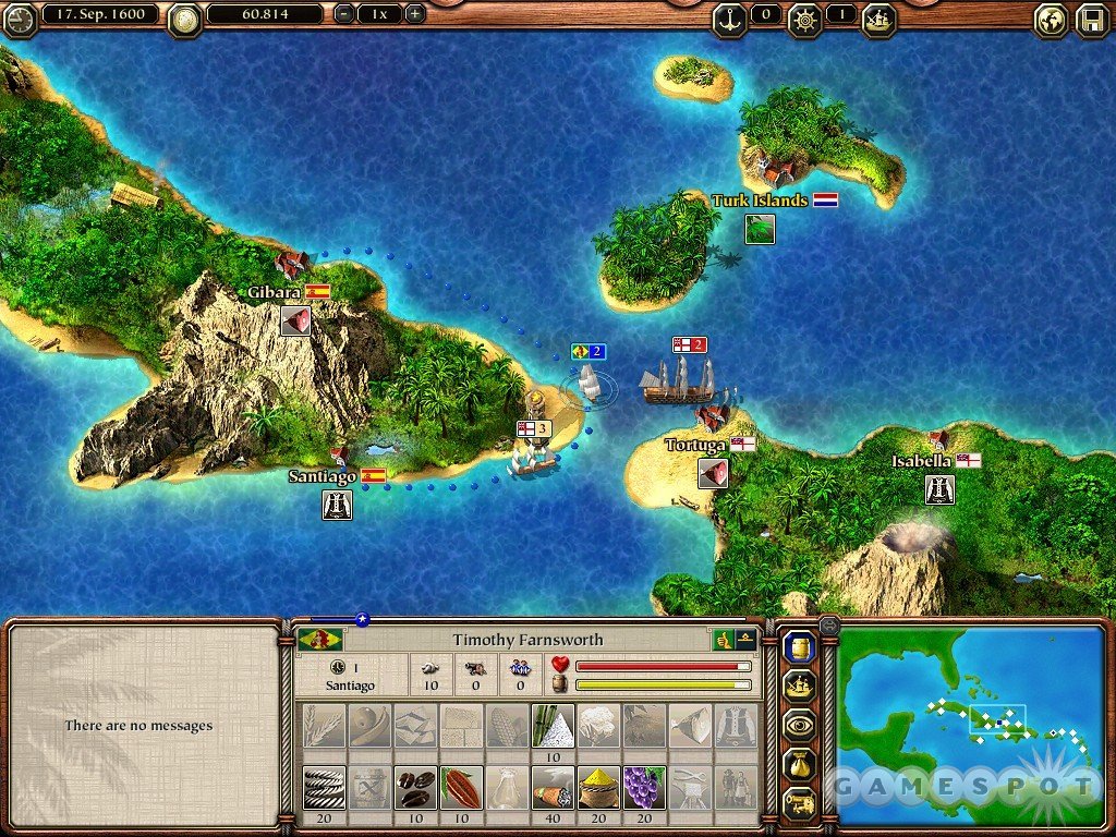 While the visuals aren't much to look at, it's impossible to make Caribbean islands look ugly, and the map screen gets the job done in an attractive board-game style.