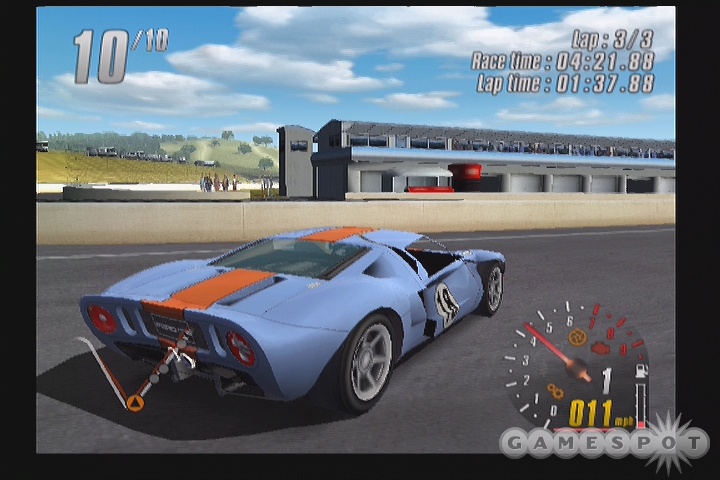 Up to eight players can race online in the PS2 version of TOCA 2.