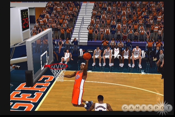 Take it to the hole with ESPN College Hoops 2K5. It may look like its NBA cousin, but it plays much differently.