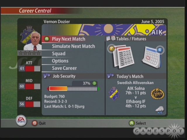 FIFA's career mode should add some replay value to the game.