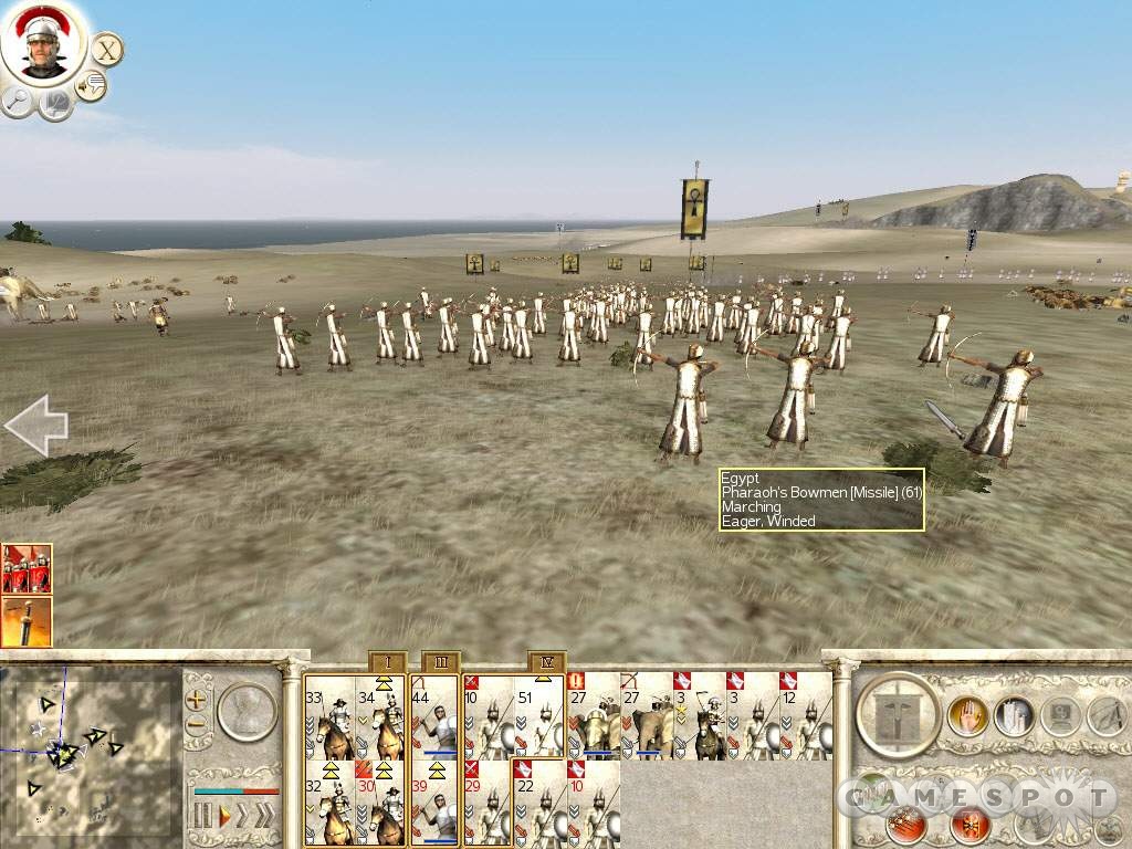 You’ll need to move quickly once the Egyptians enter within range or you’ll suffer casualties at the hand of the Pharaoh’s bowmen.