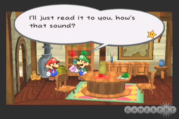 ’Oh, Mario. When will you ever learn to read? Talking might be a skill you want to pick up at some point, as well.’