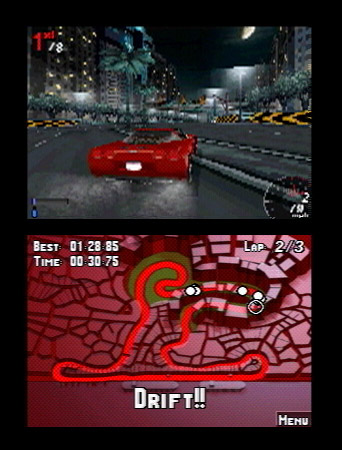 Asphalt is one of the more well-balanced DS launch games.