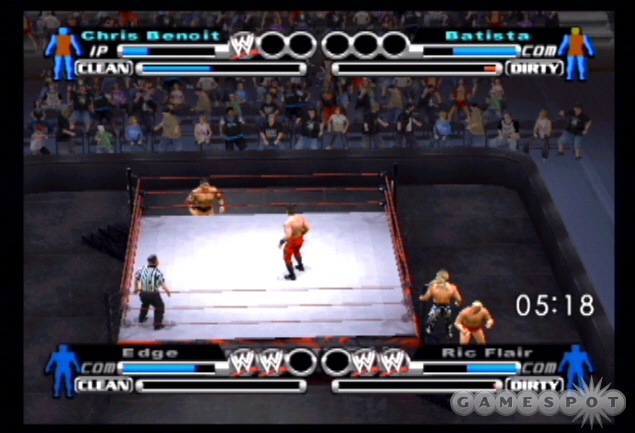 You can order your computer-controlled tag team partner to assault either opponent.