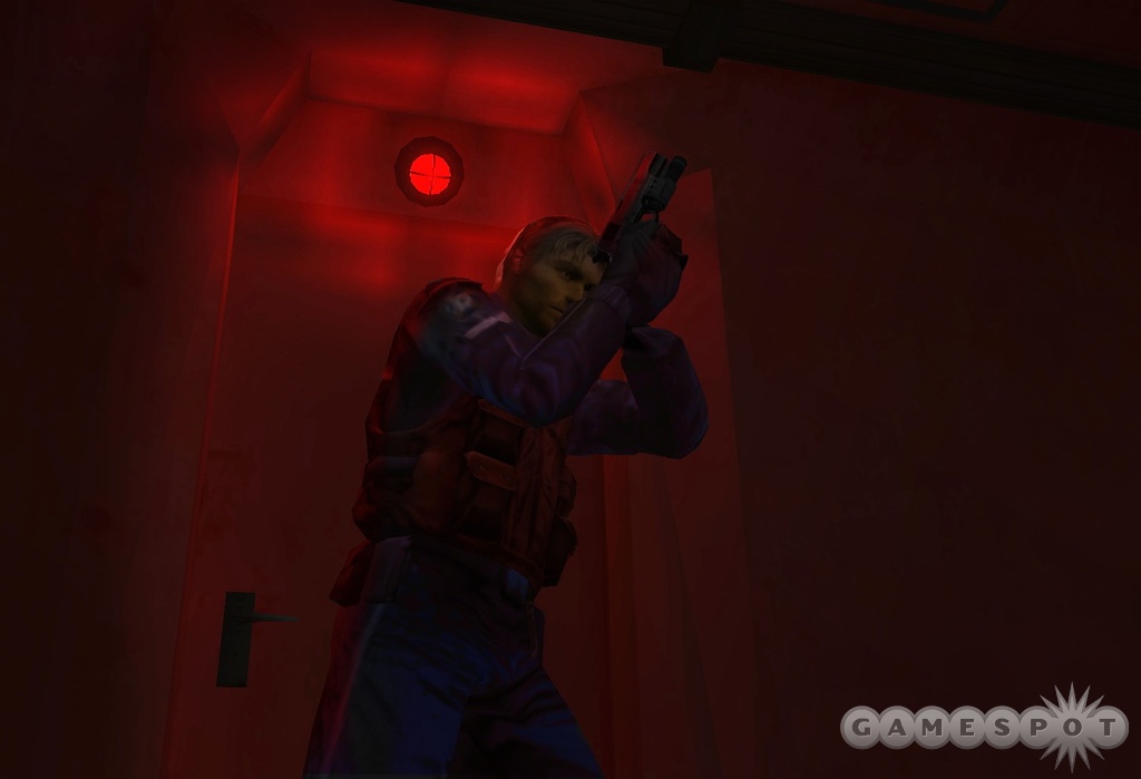 The game's third-person-shooting mode is useful for both exploring the ship and scoring headshots.