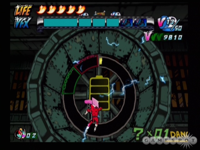 There are some tricky puzzles in Viewtiful Joe 2--tricky enough to occasionally slow down the action.