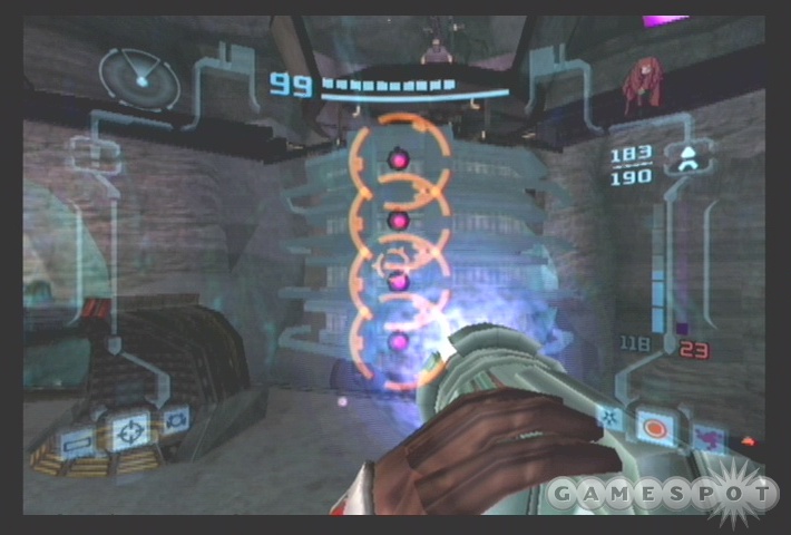 Line up the platforms so that they're lit up like so, then hit all of the targets with seekers to grab the Sunburst.