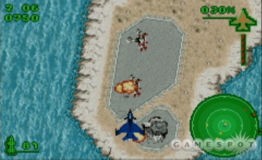 Ever play Time Pilot? Ace Combat Advance quickly reminded us of that game.