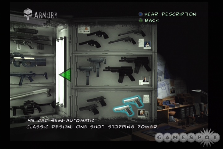 Check out some of the weapons that you'll get to play with on the armory screen.