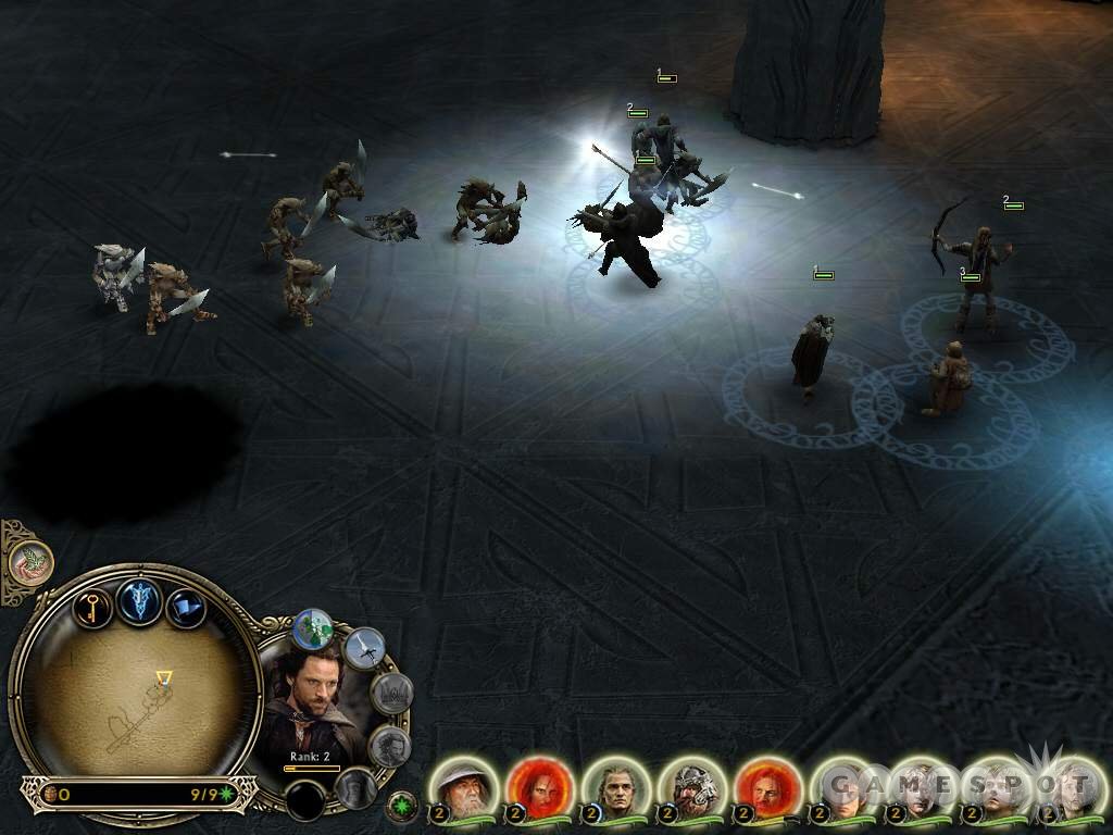 Attack with the Fellowship together but toggle the Hobbits to their ranged attack to keep them away from enemy forces.