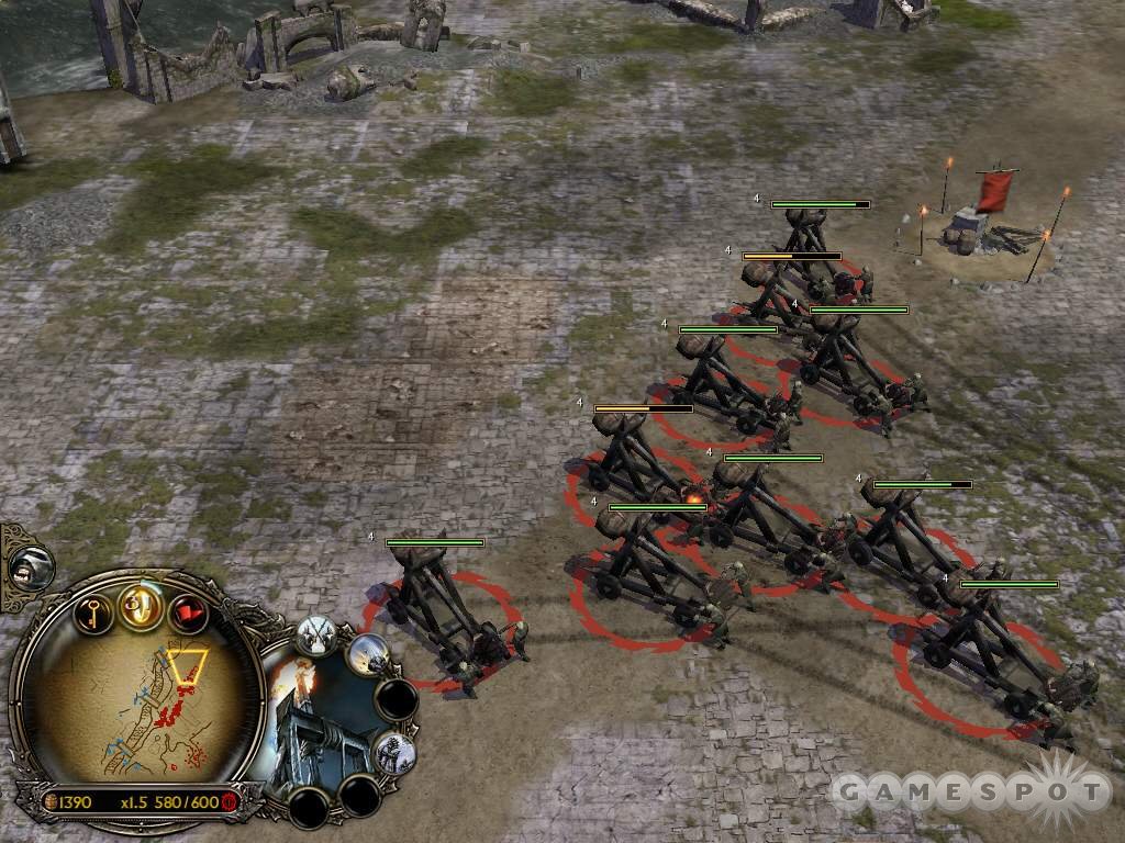 The catapult reinforcement bolsters your siege force considerably. Topple Osgiliath to the ground.