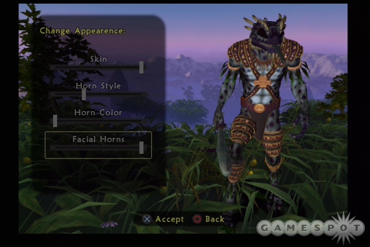 The character-customization screen will help to ensure that you never run into your doppelganger online.
