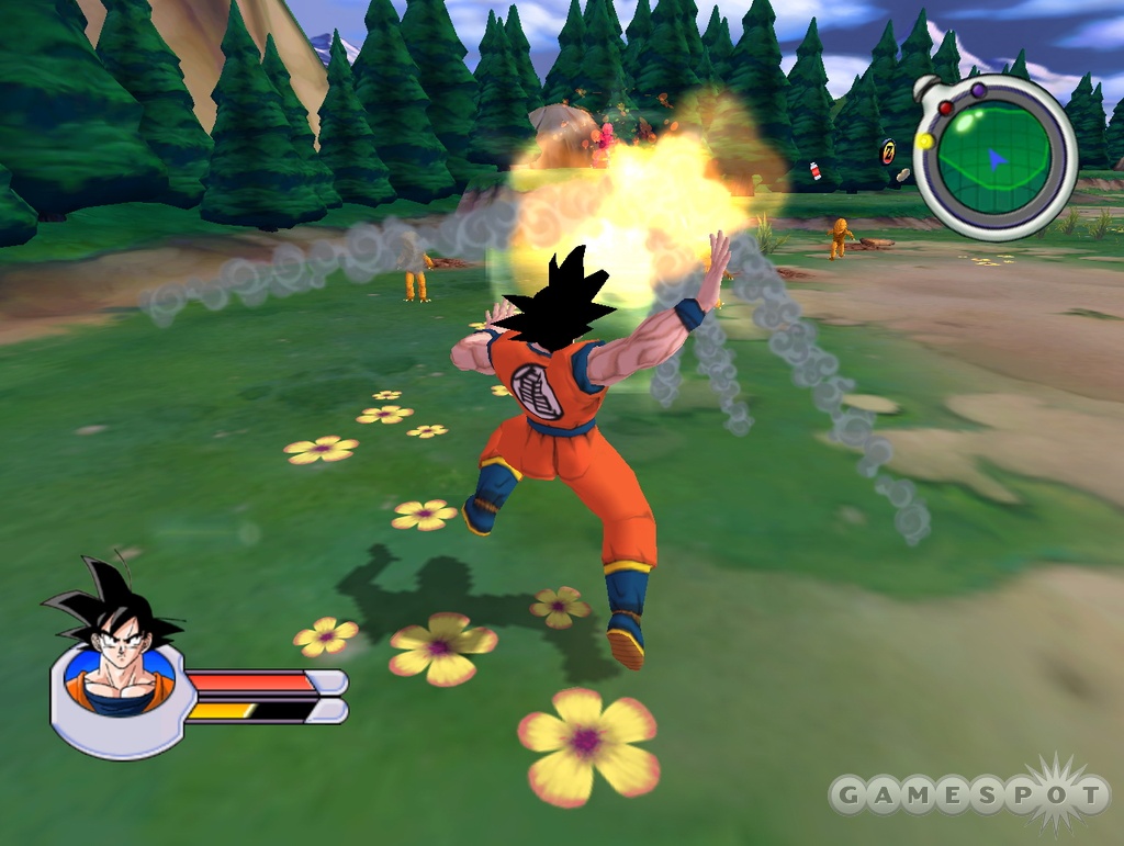 As in the recent Budokai 3, Sagas' characters bring their cel-animated counterparts to life in 3D.