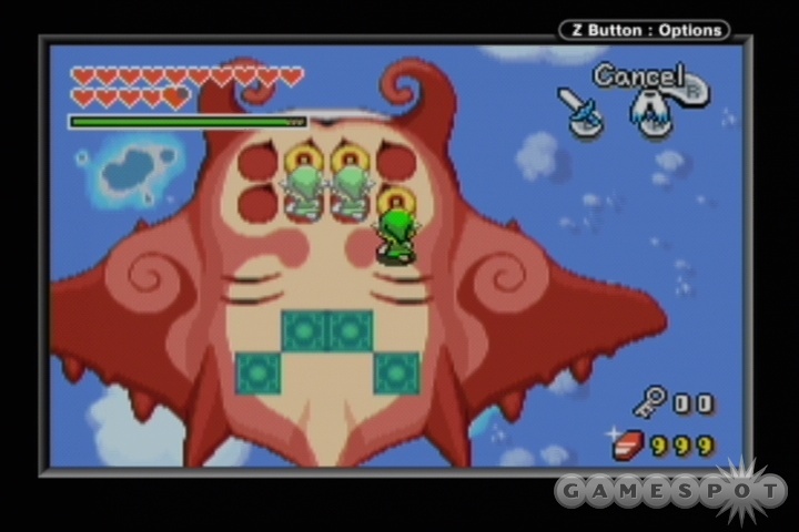 The larger Gyorg will open up three eyes initially; apparently it, like all of the other bosses in the game, enjoys exposing its weak spot for you.