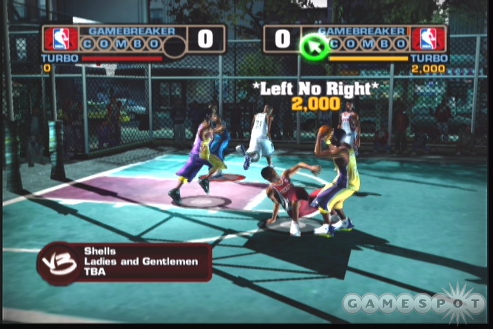 Stringing together combos is a breeze with NBA Street V3's trick stick controls.