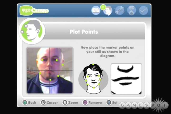 Plot points are used to map your face onto the 3D model correctly.