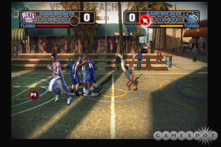NBA Street V3 is about the improvisation of blacktop basketball, not running set plays.
