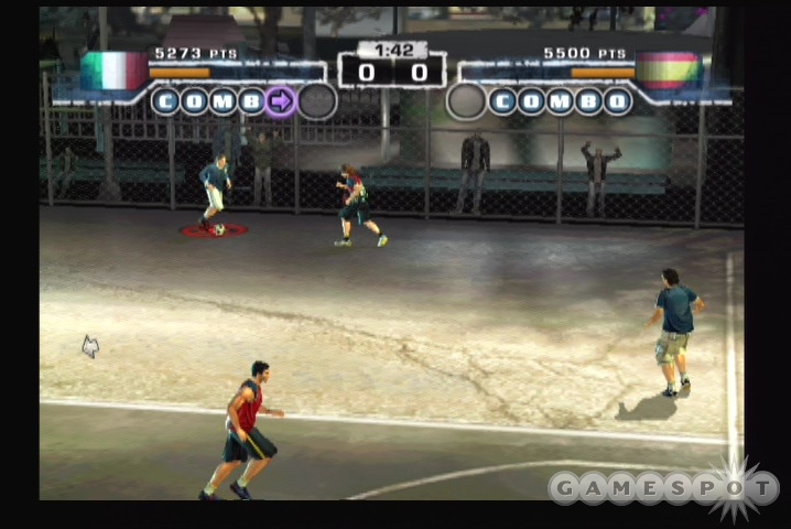Keep the action moving in FIFA Street through quick passes and stylish beat tricks designed to make your opponents look foolish.