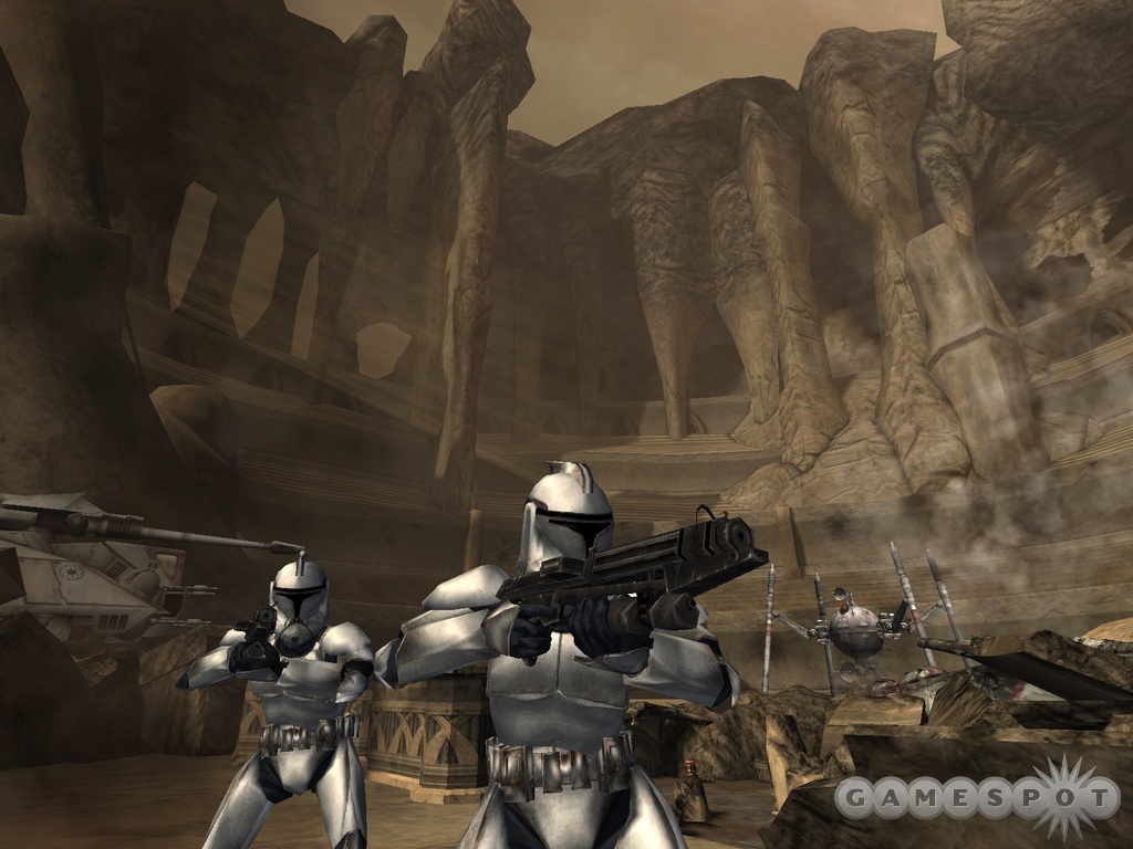 The audio design in Republic Commando is composed of a mixture of new sounds and existing elements from the films.