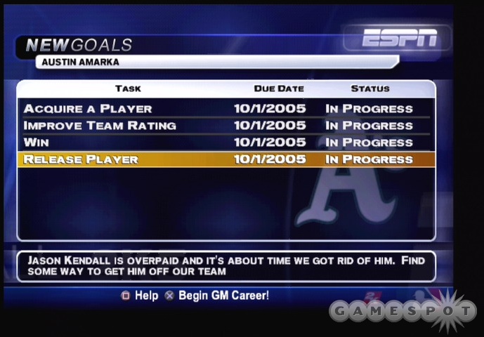 You may think you're the boss in MLB 2K5's career mode, but even a general manager answers to someone.