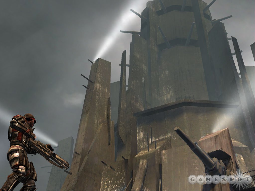 The game's graphics engine brings imposing structures such as this to life. Have fun storming that fortress.