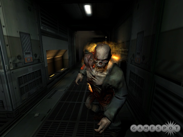It's Doom 3, and it's on the Xbox. Vicarious Visions has done an impressive job bringing the game to lesser hardware.