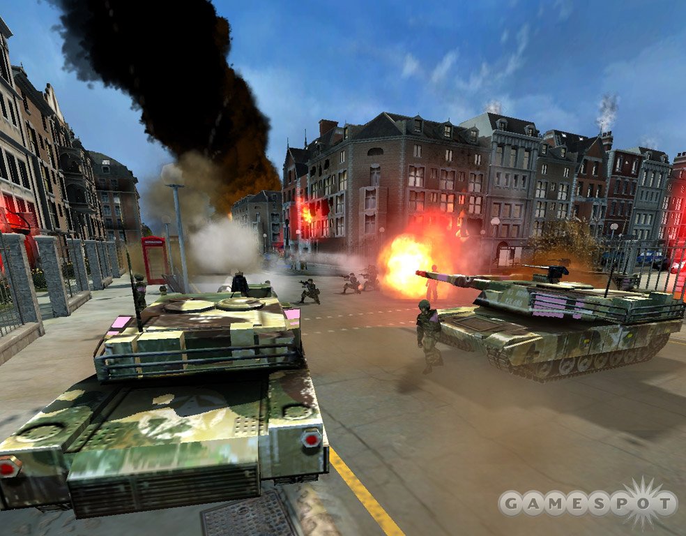 The US military is one of the three factions in the game and is armed with powerful M1 tanks.