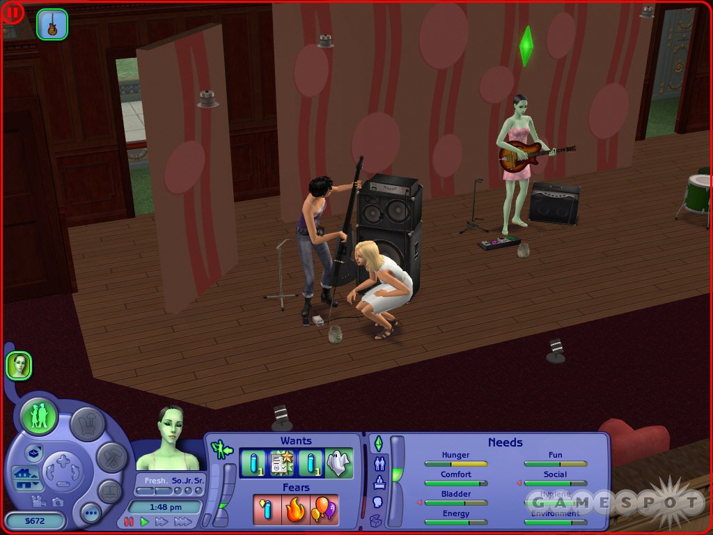 Gig for simoleons with the game's new instruments.