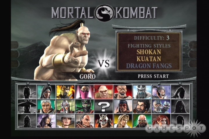 Out-of-work-bosses union! Goro and Shao Khan join the cast of Mortal Kombat: Deception, exclusively for the GameCube.