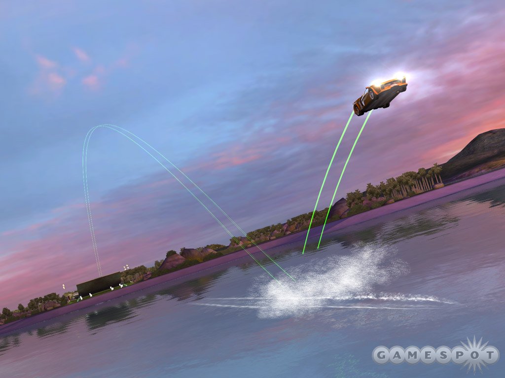 If a real car could go 500mph, it would surely rebound on water, too.