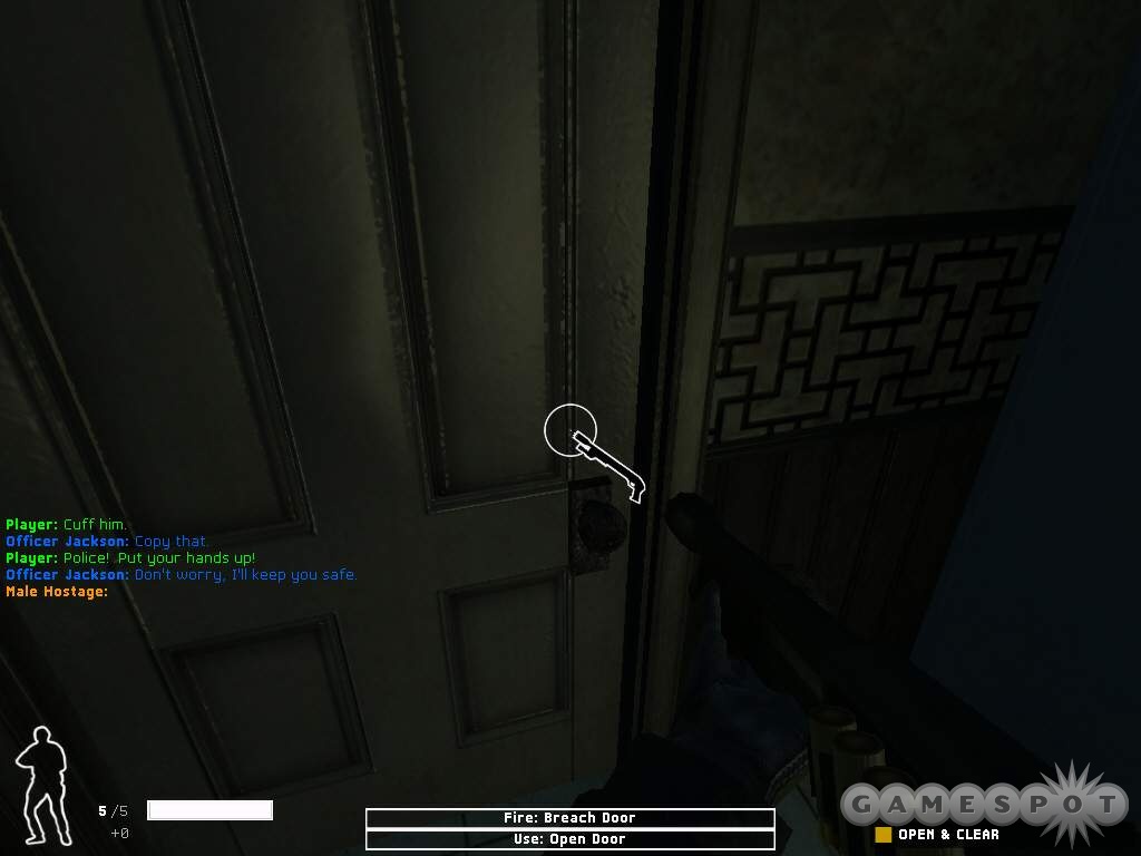 No time for a lock pick…blast the locked door open with the breaching shotgun.